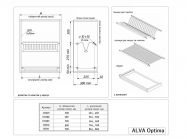 Сушка для посуду Т5 фасад 600 ALVA Optima нержавіюча сталь (2 полиці та 1 піддон)